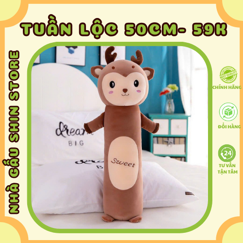 Gấu Bông Cho Bé Dễ Thương Nhiều Loại Dài từ 40 - 60cm , Gấu Bông Đa Màu Sắc Hình Con Vật Siêu Đáng Yêu