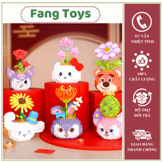 Bộ đồ chơi lắp ráp mô hình nhân vật disney phiên bản chậu hoa siêu đáng yêu thích hợp làm quà tặng vật