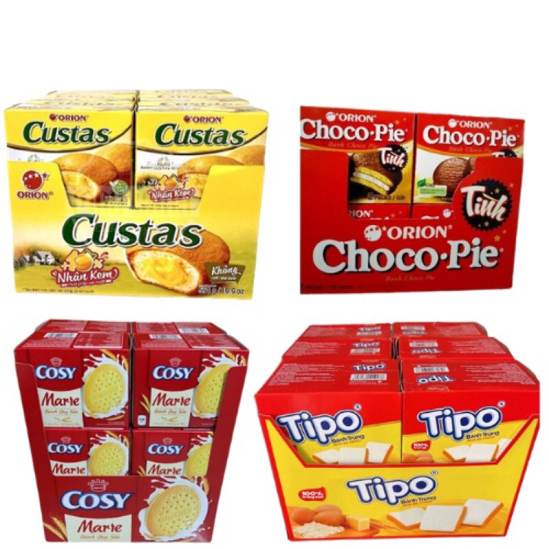 Lốc ChocoPie/ Custas /TiPo / Cosy 12Hộp Nhỏ x 2chiếc