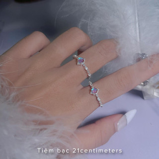 Nhẫn bạc Blue Moon Nhẫn bạc Tiệm bạc 21Centimeters