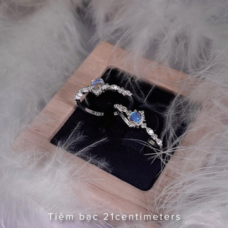 Nhẫn bạc Blue Moon Nhẫn bạc Tiệm bạc 21Centimeters