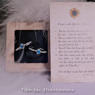 Nhẫn bạc Blue Moon Nhẫn bạc Tiệm bạc 21Centimeters