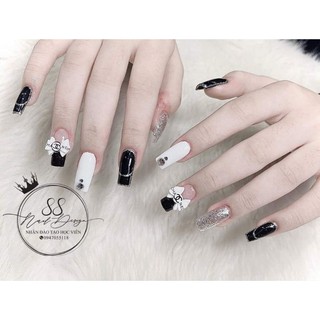 Nailbox ,Móng Thiết Kế Đính Đá, Charm Sang Chảnh