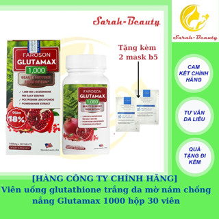 [CHÍNH HÃNG] Viên uống glutathione trắng da mờ nám chống nắng Glutamax 1000 hộp 30 viên