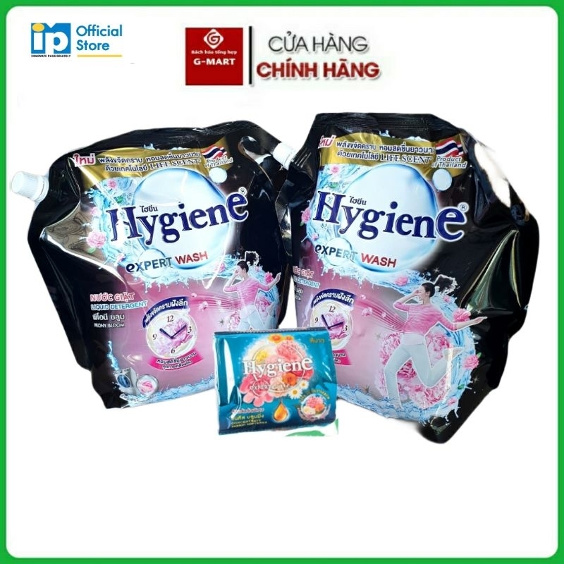 (1 Túi 1800Ml) Nước Giặt Xả 2In1 Hygiene Thái Lan Túi 1800Ml Siêu Sạch Siêu Thơm Quần Áo