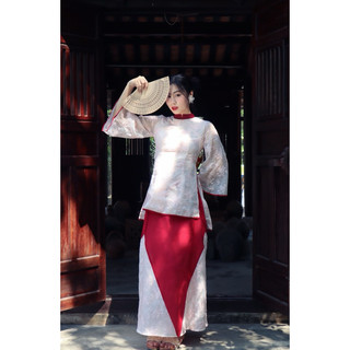 Áo dài cách tân thiết kế- áo dài vân- soji workshop
