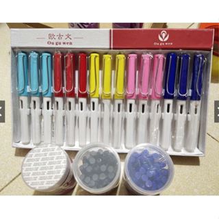  Bút máy luyện chữ đẹp T08 ngòi mài nét nhỏ kèm 1 piston bơm mực 