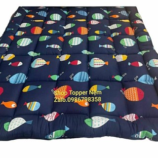 [Tặng Kèm Áo Bao] Nệm Topper 6~7cm (1m6x2m), dùng trải sàn ngủ hay trải giường trải nệm đều được.