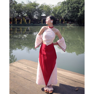Áo dài yếm cách tân-áo dài kiều-soji workshop