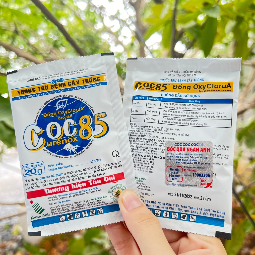 [3 gói] COC85 trừ nấm thối rễ, chết nhanh Coc85 gốc đồng rửa vườn trừ nấm hồng cho cây trồng ( Gói 2