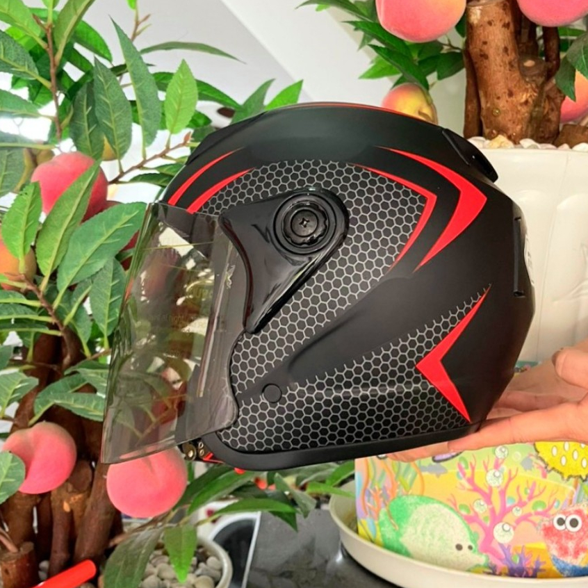 Mũ Bảo Hiểm Napoli 039 Tem Tổ Ông Kính Khói -Bảo Hành 12 Tháng