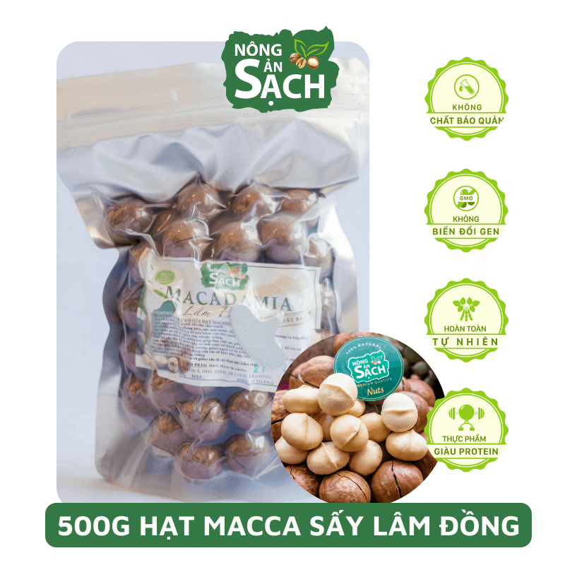 Hạt Macca Lâm Đồng hạt macca nứt vỏ Size A loại 1 (hạt mắc ca)
