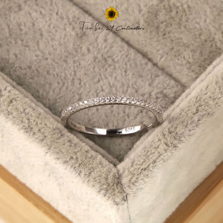 Nhẫn bạc Diamond Line Nhẫn bạc Tiệm bạc 21Centimeters