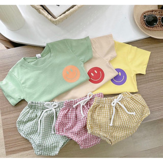 Set áo thun mặt cười + quần chip cho bé