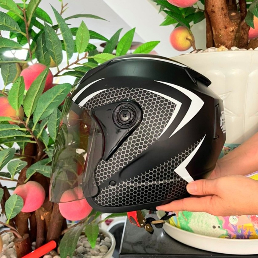 Mũ Bảo Hiểm Napoli 039 Tem Tổ Ông Kính Khói -Bảo Hành 12 Tháng