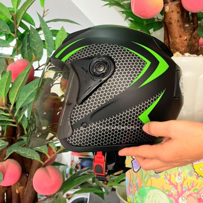 Mũ Bảo Hiểm Napoli 039 Tem Tổ Ông Kính Khói -Bảo Hành 12 Tháng