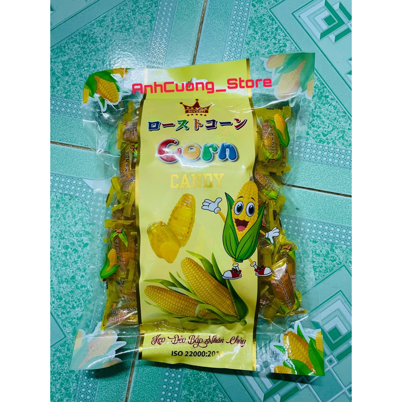 Kẹo dẻo bắp nhân chảy trong suốt Corn Candy gói 900g siêu ngon