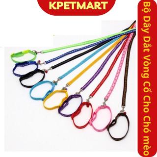 Bộ Dây Dắt Kèm Vòng Cổ Cho Chó Mèo - Set Dây Dắt Vòng Cổ Chó Mèo - KPETMART - Phụ Kiện Chó Mèo - Dây Xích Chó Có Vòng Cổ