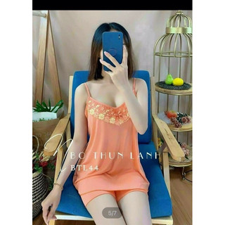 Bộ đùi thun lạnh 2 dây phối ren