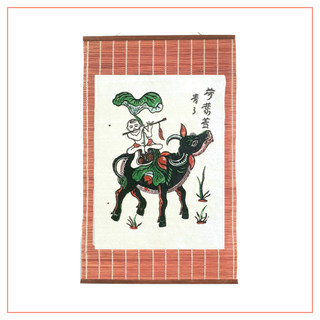 Tranh Đông Hồ Chăn trâu thổi sáo - Dong Ho folk woodcut painting