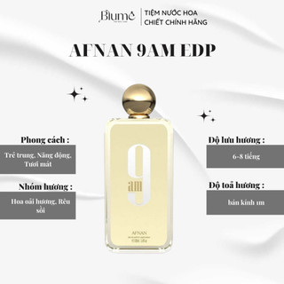 Chiết 10ml nước hoa nữ afnan 9am mùi nữ tính - blume tiệm nước hoa