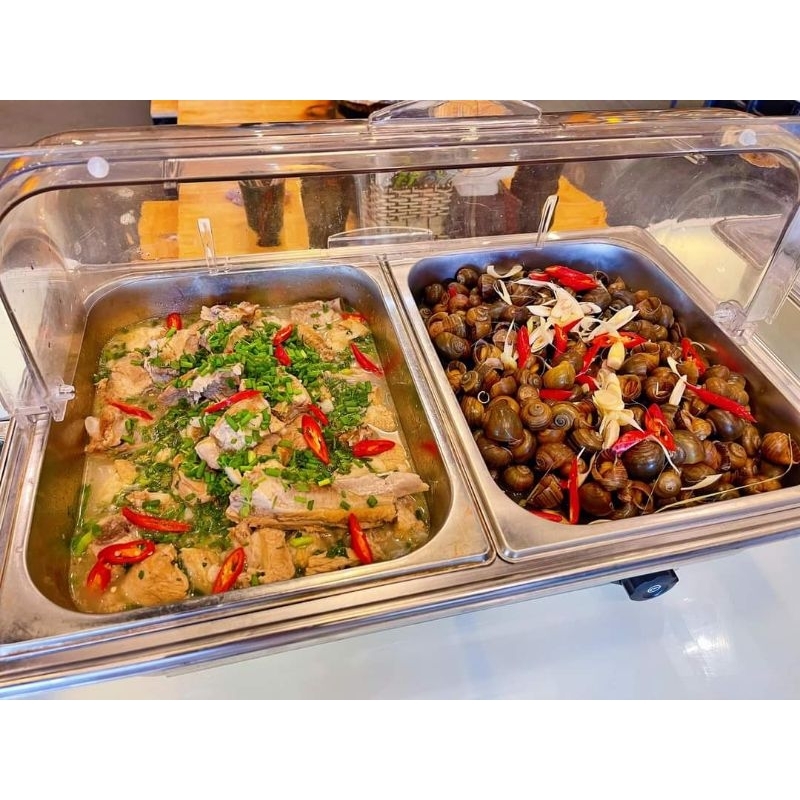 Giữ nóng thức ăn ,topping, nồi hâm buffet bằng điện 3-4-5-6-7-8-9 khay