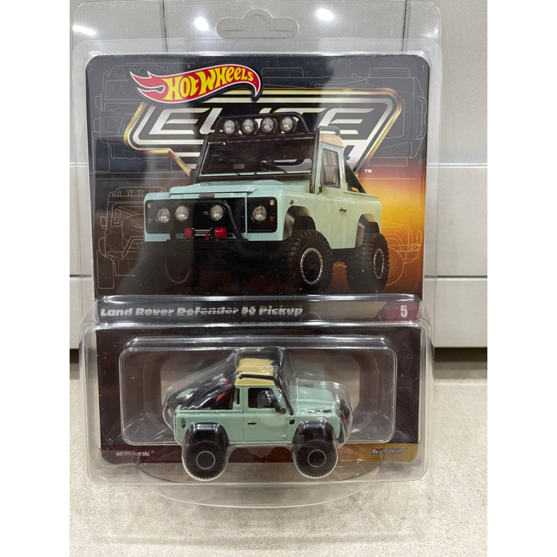 Xe mô hình đồ chơi bánh cao su Hotwheels 1:64 PREMIUM - ELITE 64 - Land Rover Defender 90 Pickup