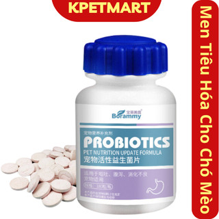 Hộp Men Tiêu Hóa Cho Chó Mèo Probiotic hộp 180 Viên - KPETMART- Men Tiêu Hóa Cho Chó - Men Tiêu Hóa Cho Mèo