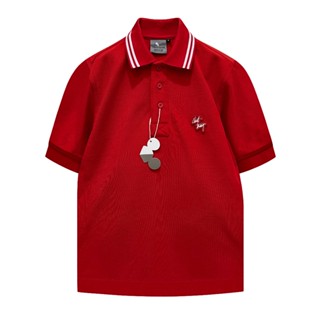 POLO CỔ SỌC SS trắng, đỏ - ÁO POLO basic vải dày CHUỘT TRẮNG