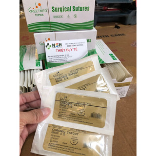 ❤️ chỉ khâu phẫu thuật y tế chromic catgut tự tiêu,chỉ khâu phẫu thuật tự tiêu chromic catgut greetmed số 20 3/0 4/0 5/0