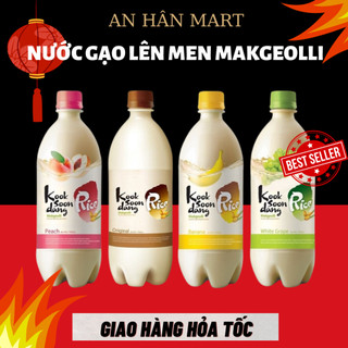 Nước Gạo Lên Men Makgeolli Kook Soon Dang Hàn Quốc đủ vị Chuối, Nho, Đào, truyền thống