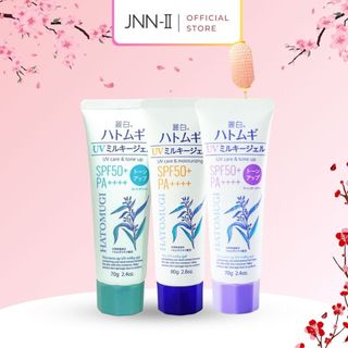 Kem chống nắng Hatomugi nâng tone da dầu mụn da khô chống nắng SPF50+ PA++++ mặt và body Nhật Bản chính hãng | Jnn2.vn