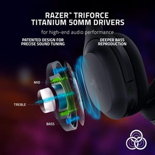 Tai Nghe Razer Barracuda Không Dây | TITANIUM 50MM Driver | Mic Khử Ồn BEAMFORMING | FOAM FLOWKNIT Êm Ái | THX Audio