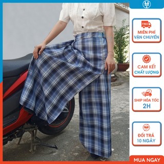  Váy chống nắng nữ xẻ tà vải kaki mềm mát co giãn tốt có túi phía trước H&T FASHION
