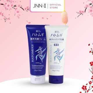 Sữa rửa mặt Hatomugi Cleansing Facial Foam chiết xuất ý dĩ dưỡng ẩm dưỡng trắng da Nhật Bản 130g 170g | Jnn2.vn