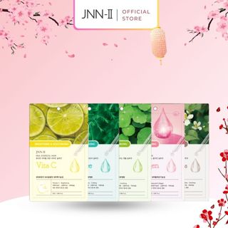 Mặt nạ giấy JNN-II Real Essence Mask Vitamin C Rau má Tràm trà Collagen dưỡng ẩm dưỡng trắng da Hàn Quốc 25ml | jnn2.vn