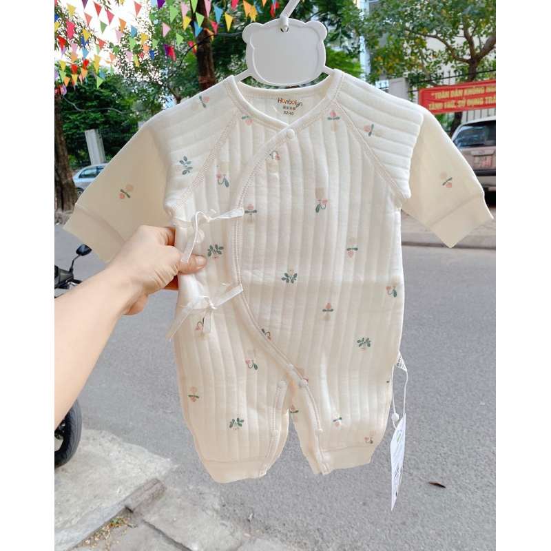 Bộ quần áo liền thân, Body nỉ, trần bông cho bé sơ sinh mùa Đông