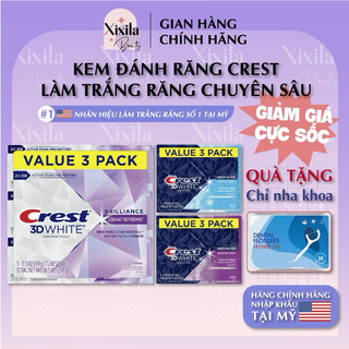 SET Kem đánh răng Crest 3D White Brilliance làm trắng vượt trội