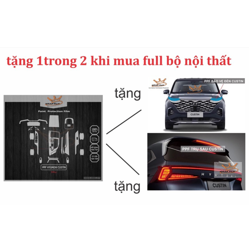 Hyndai Custin PPF bảo vệ nội thất Hyundai Custin 2023