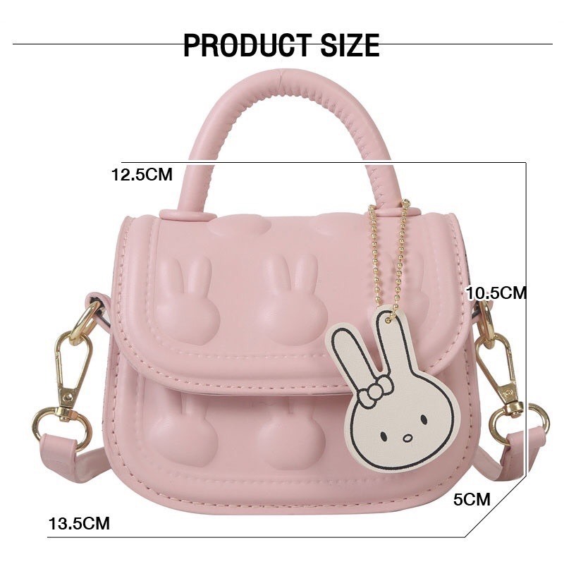 Túi xách nữ mini đeo chéo thời trang kèm móc gấu siêu xinh_TDC293