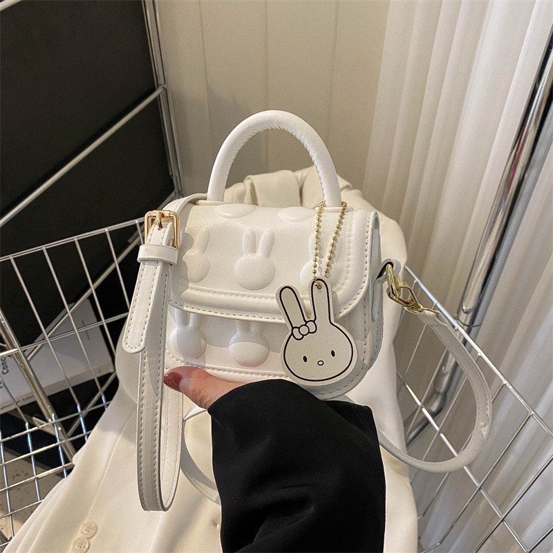 Túi xách nữ mini đeo chéo thời trang kèm móc gấu siêu xinh_TDC293