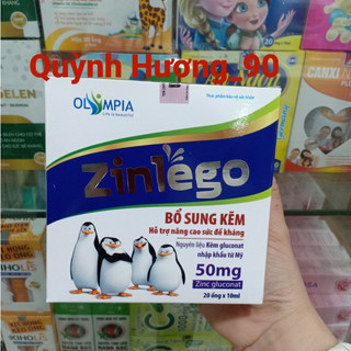 Kẽm ống ZINLEGO hộp 20 ống giúp bé khỏe mạnh,tăng cường tiêu hóa