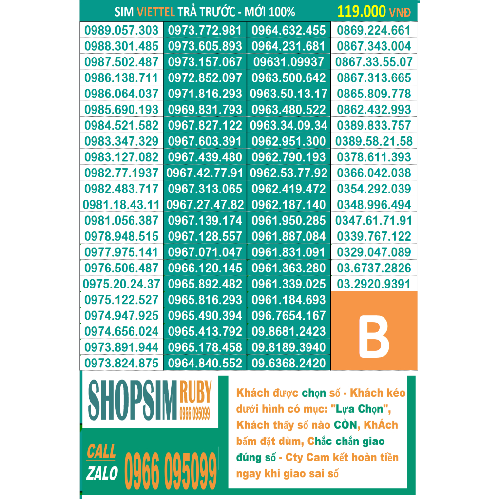 SIM VIETTEL 096XX, 097XX, 098XX ĐẸP TRẢ TRƯỚC - CHỌN SỐ - NGHE GỌI, 4G, TOÀN QUỐC, GÓI CƯỚC TOMATO VÀ CÓ KÈM GÓI 4G