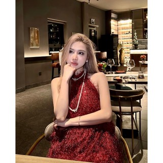ĐẦM YẾM ĐỎ LÔNG VŨ BBD SUÔNG 2 MÀU (TH)