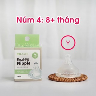 Núm ty bình sữa Moyuum chính hãng ( Thay được vào Pigeon, Lanshions, MotherK, Avent..)