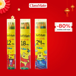Chì màu classmate chất liệu cao cấp cho bé tập tô, có sẵn gọt chì, ống 12/8/24 màu cl-cl201/cl202/cl203