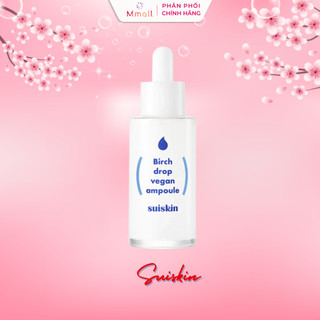 Serum giảm mụn Suiskin Birch Drop Vegan Ampoule ngừa mụn trắng da giảm thâm nhập khẩu Hàn Quốc