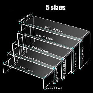  Kệ mica chữ U dày 3mm trưng bày sản phẩm giày túi xách mô hình trang sức nhiều màu sắc 