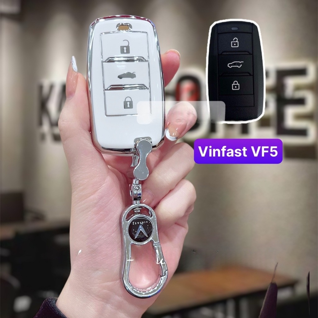 Ốp chìa khóa xe Vinfast VF5, limo green xe điện siêu đẹp chất liệu TPU bảo vệ khóa xe oto