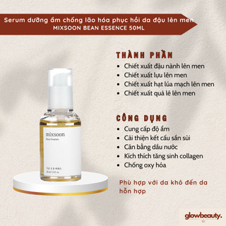 Serum dưỡng ẩm chống lão hóa phục hồi da đậu lên men Mixsoon Bean Essence 50ml